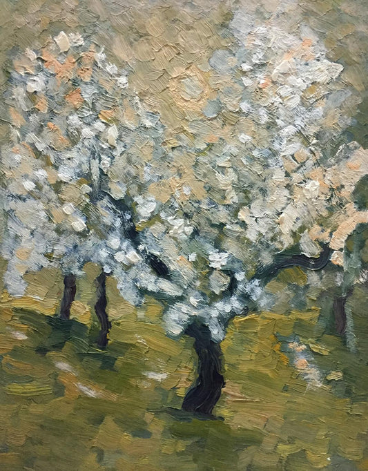 Oil painting Trees in the garden  Dupliy Sergey Alexandrovich