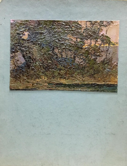 Oil painting depicting the onset of evening