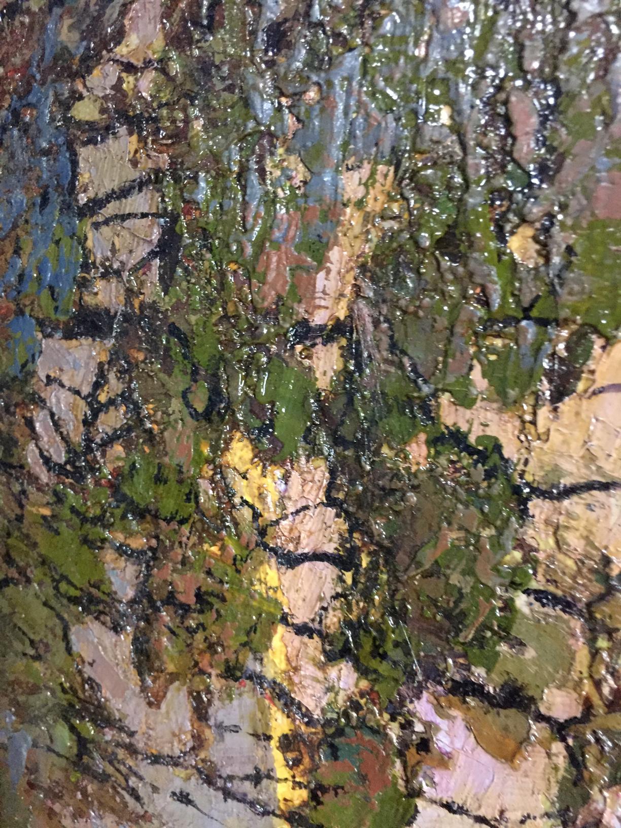 An oil artwork capturing the arrival of evening