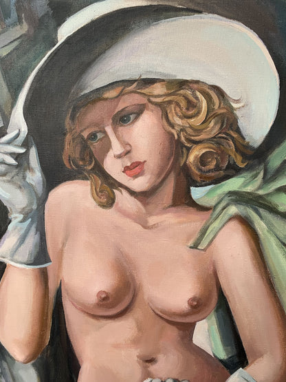 Oil painting lady in gloves Mikhailichenko Sergey Viktorovich