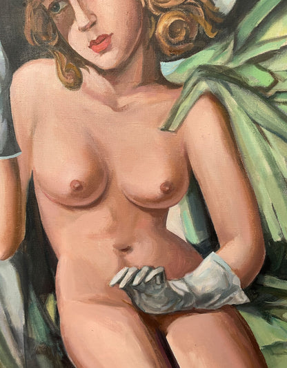 Oil painting lady in gloves Mikhailichenko Sergey Viktorovich