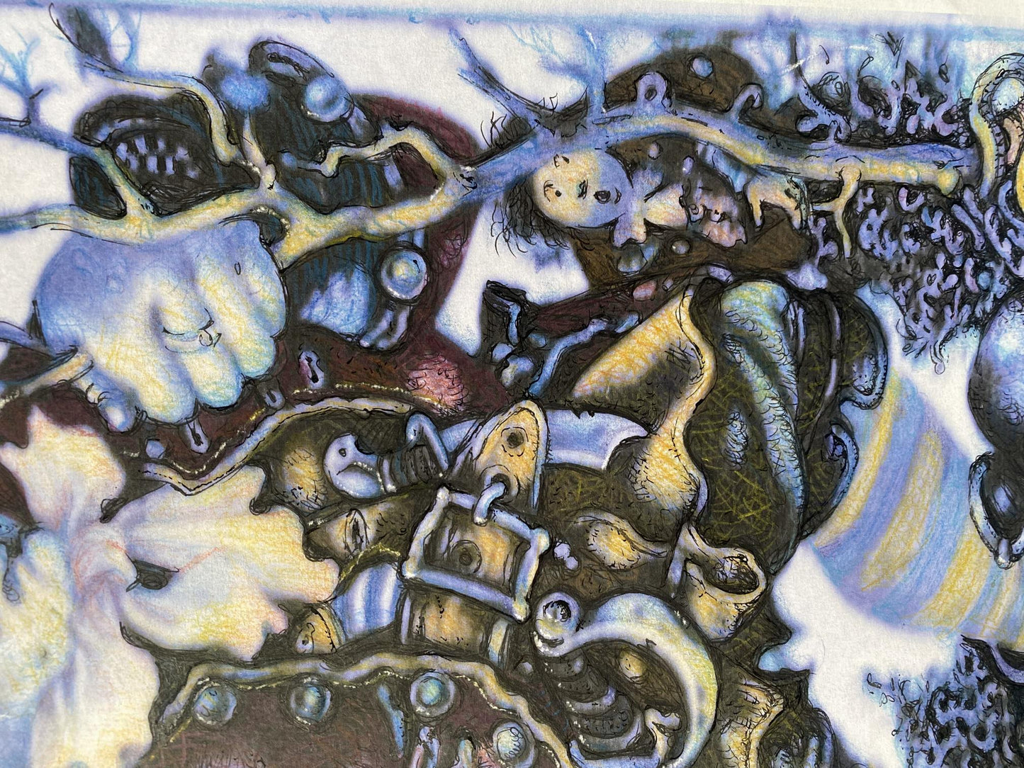 Pencil painting One-legged pirate Oleg Litvinov