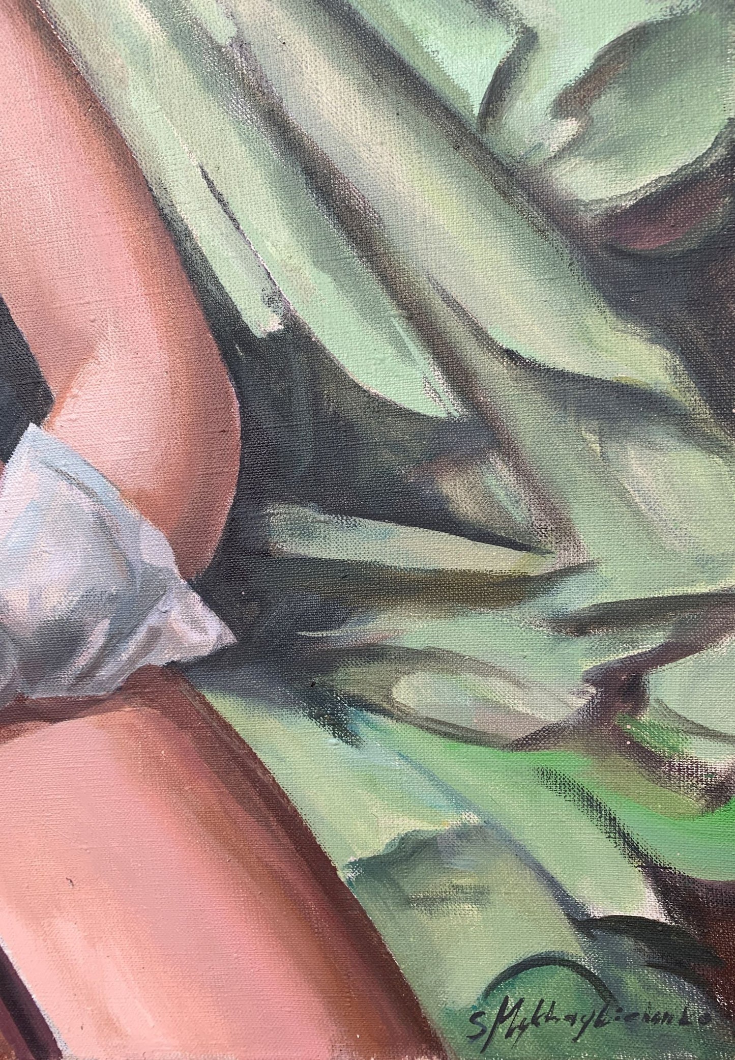 Oil painting lady in gloves Mikhailichenko Sergey Viktorovich