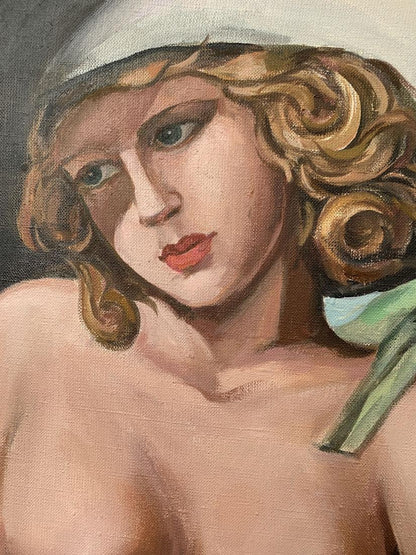 Oil painting lady in gloves Mikhailichenko Sergey Viktorovich