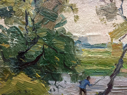 Oil painting Fishing Grigoryev Sergey Alekseevich