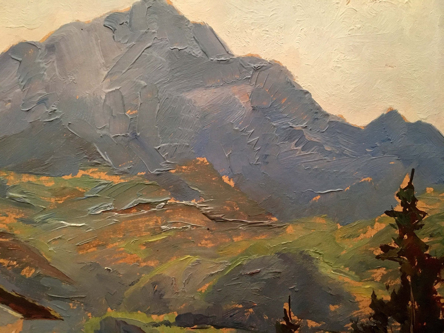 Oil painting Church by the river