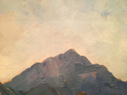 Oil painting Church by the river