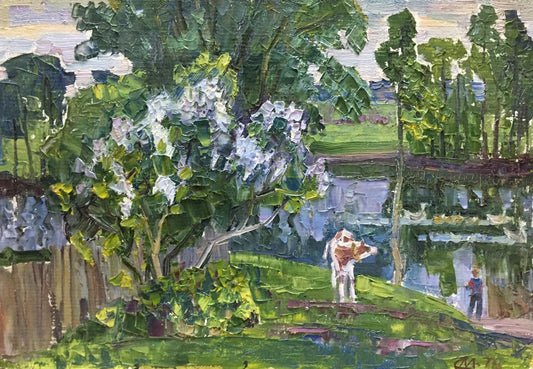 Oil painting Watercourse