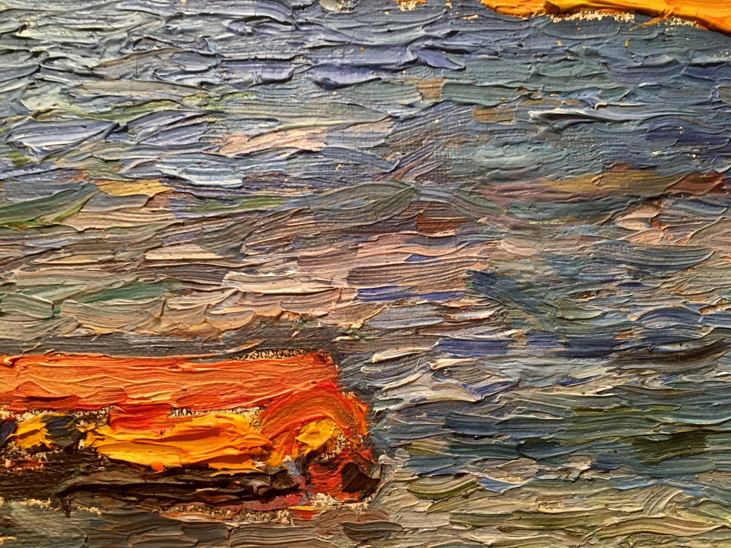 Oil painting City landscape Burlyuk D. D.