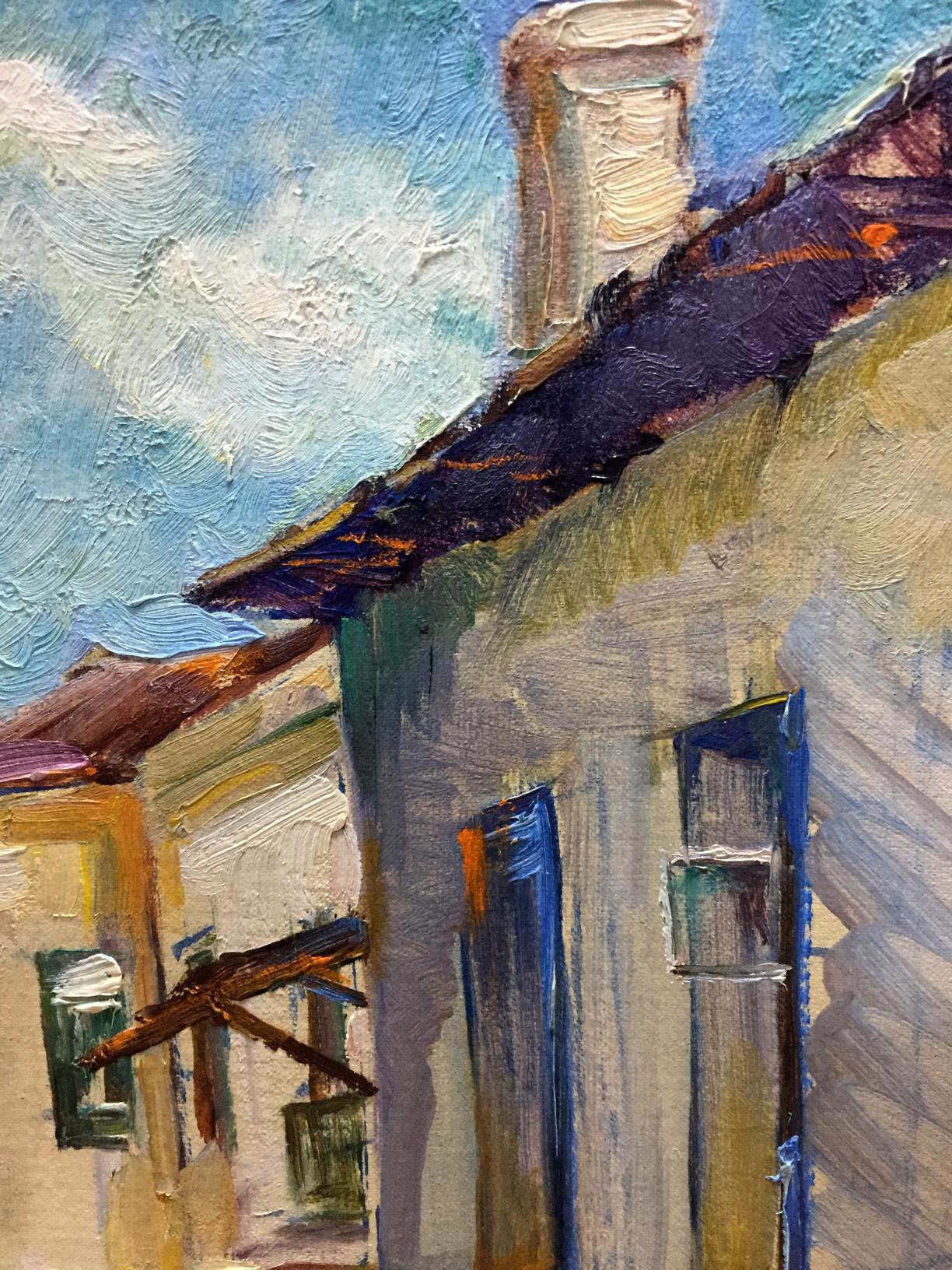 Oil painting The streets of the town Pushkareva Viola Alekseevna