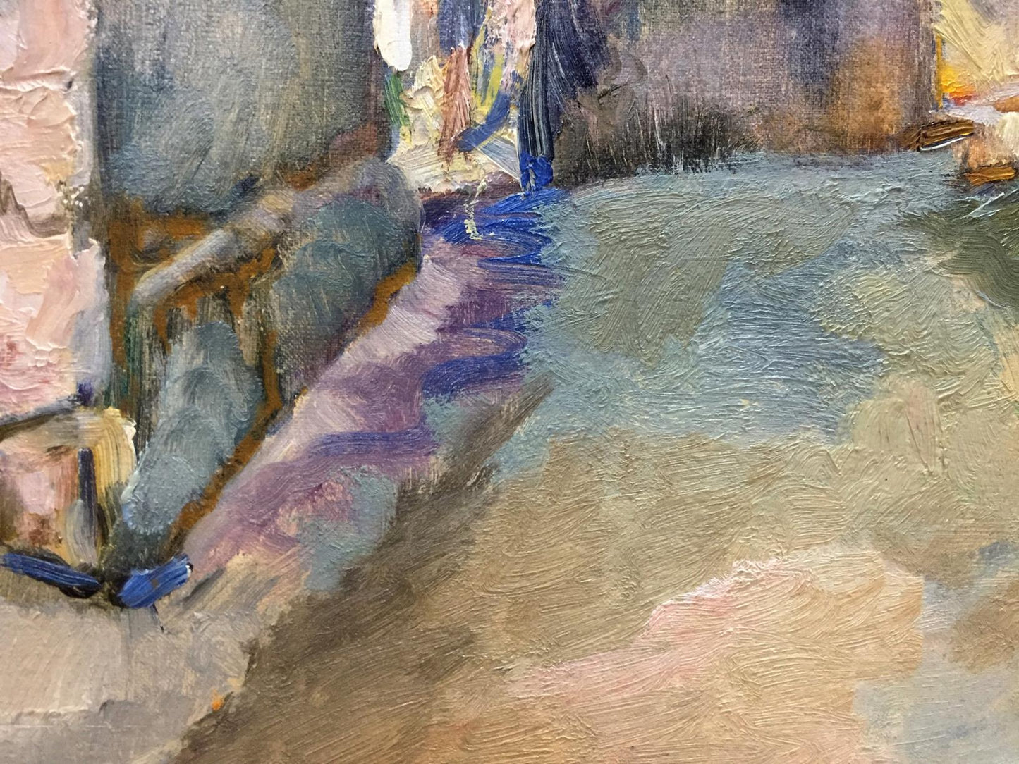 Oil painting The streets of the town Pushkareva Viola Alekseevna