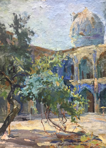 Oil painting Dreamer's Yard Puzyrevich Alexander Adamovich