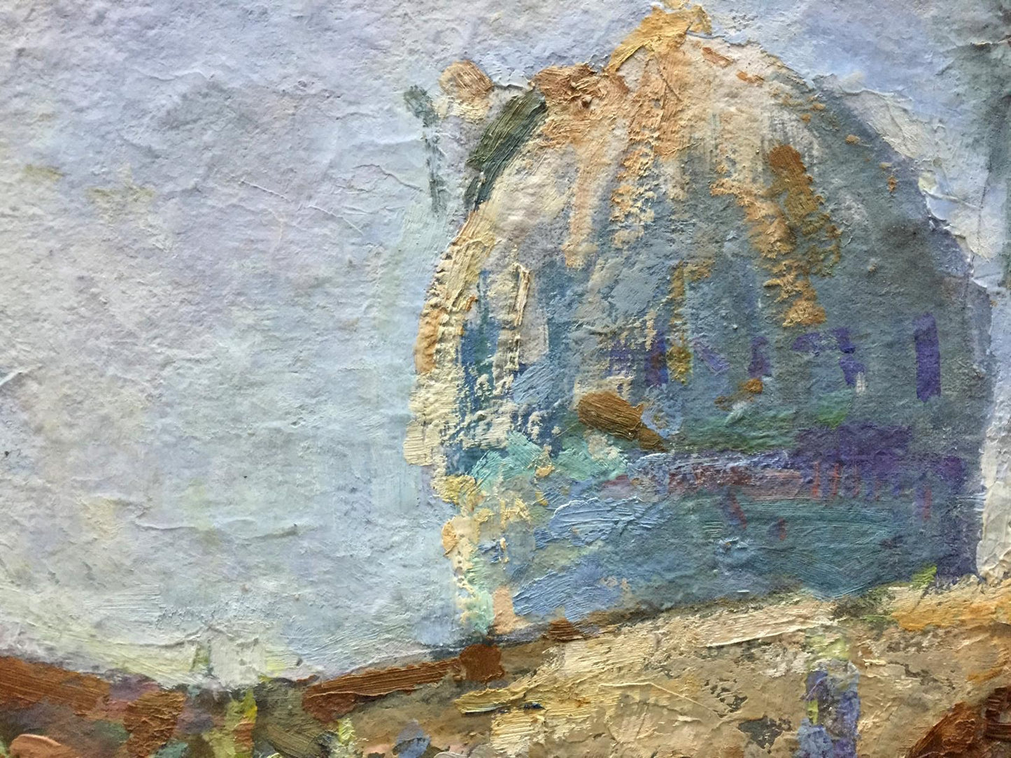 Oil painting Dreamer's Yard Puzyrevich Alexander Adamovich