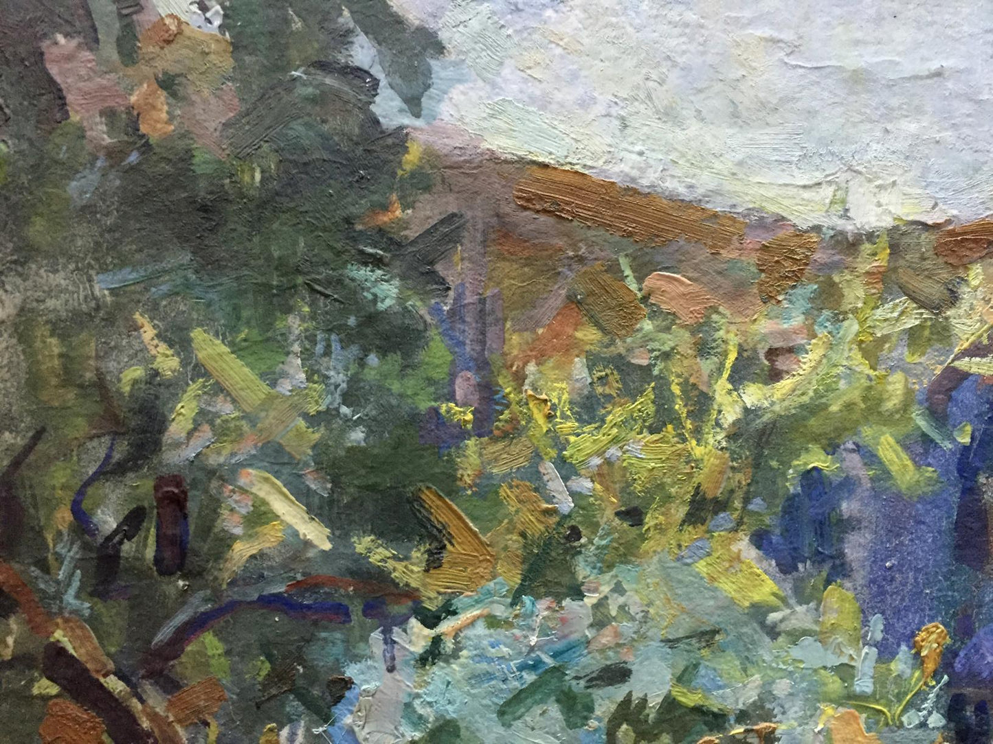 Oil painting Dreamer's Yard Puzyrevich Alexander Adamovich