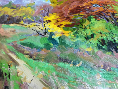 Oil painting Autumn landscape Pidgayko Lev Sergeevich