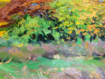 Oil painting Autumn landscape Pidgayko Lev Sergeevich
