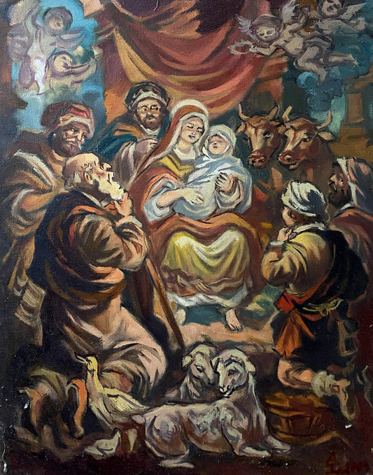 Oil painting Christmas buy