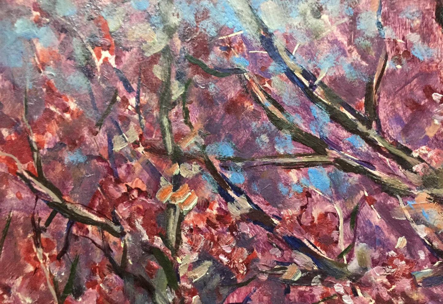 Oil painting Flower tree Vasetsky Grigory Stepanovich