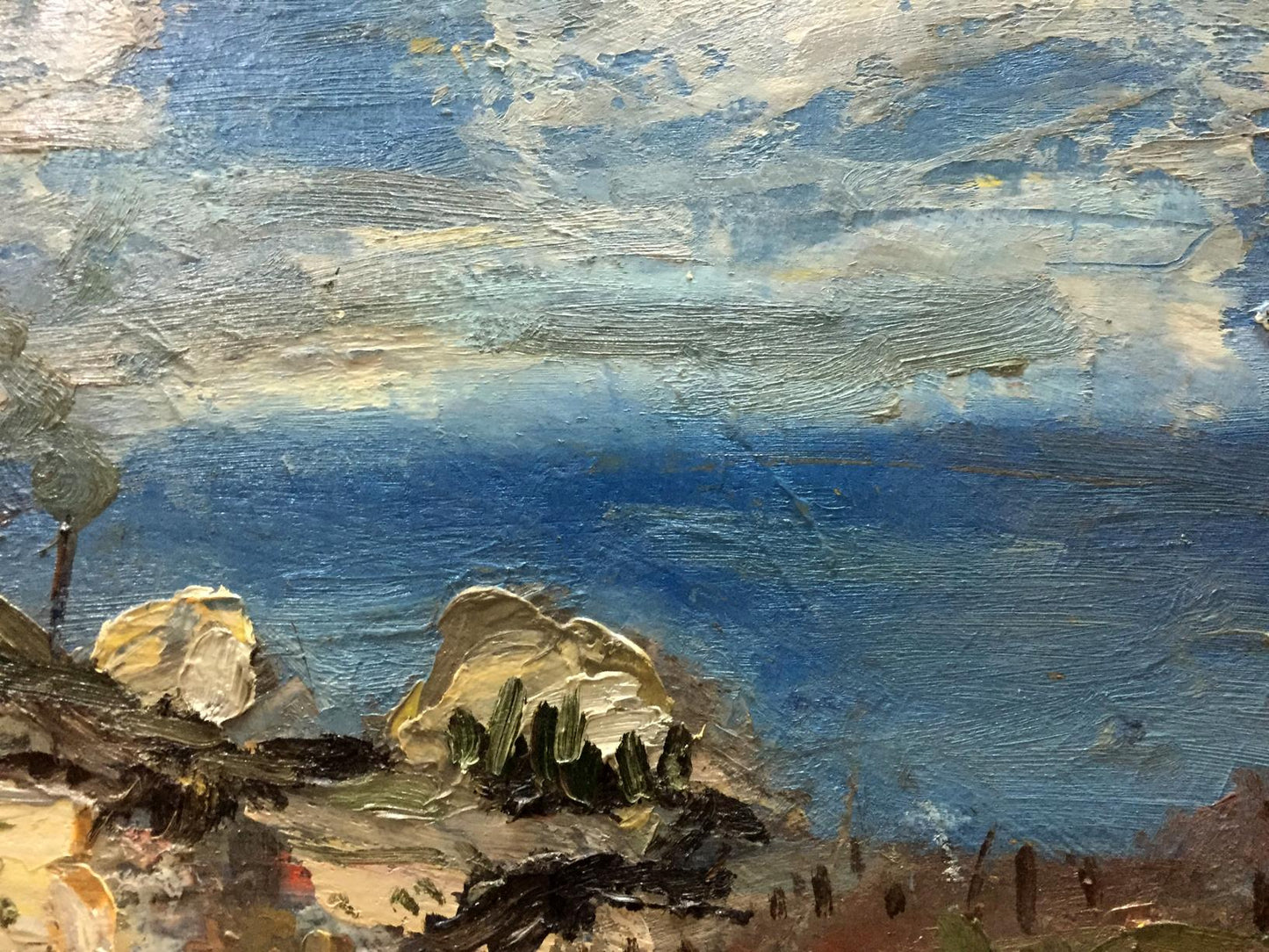 Oil painting City landscape Karelin Vyacheslav Dmitrievich