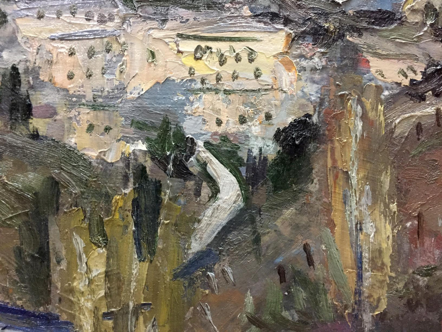 Oil painting City landscape Karelin Vyacheslav Dmitrievich