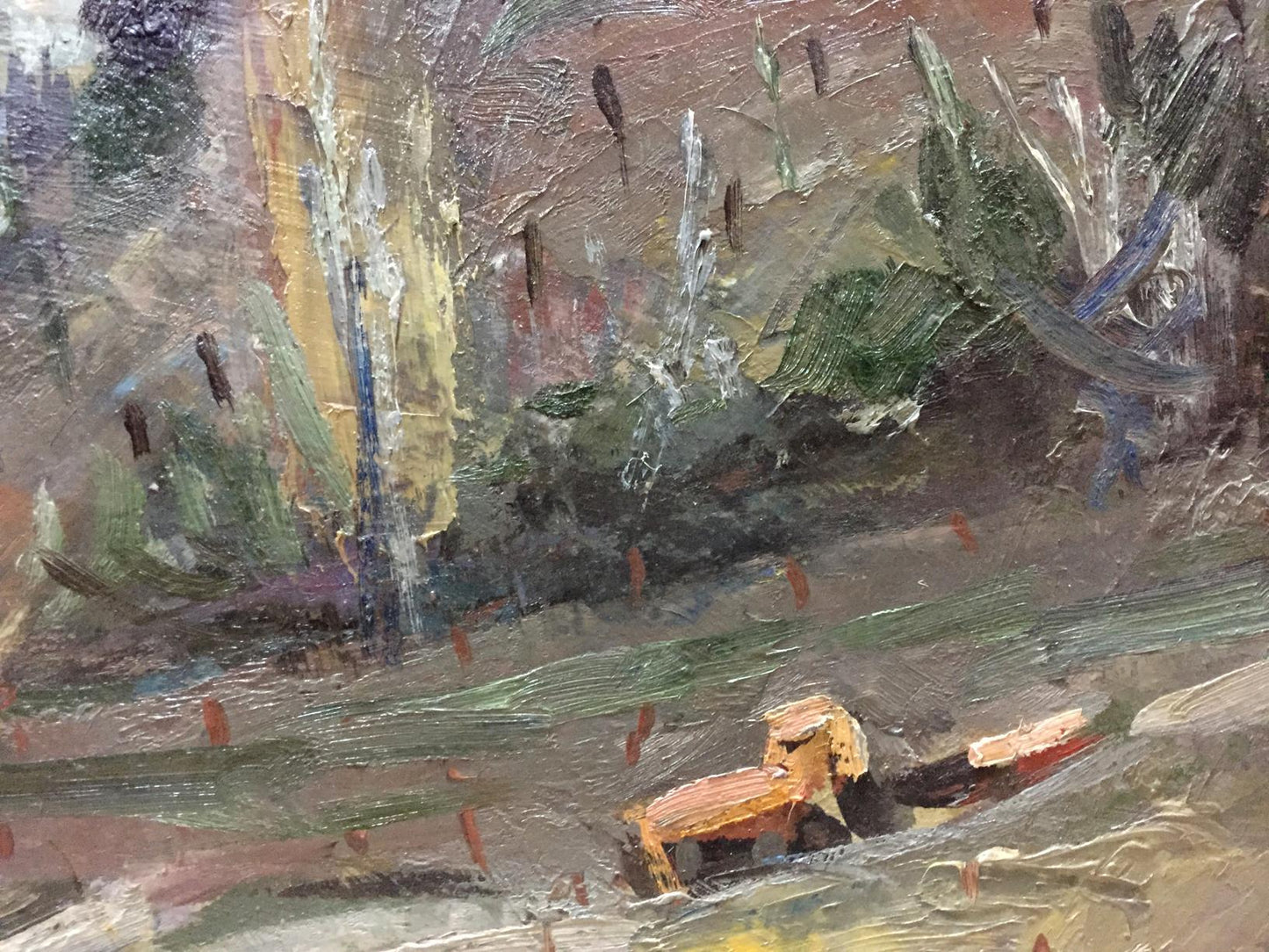 Oil painting City landscape Karelin Vyacheslav Dmitrievich