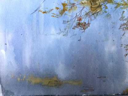Watercolor painting Golden autumn Viktor Mikhailichenko