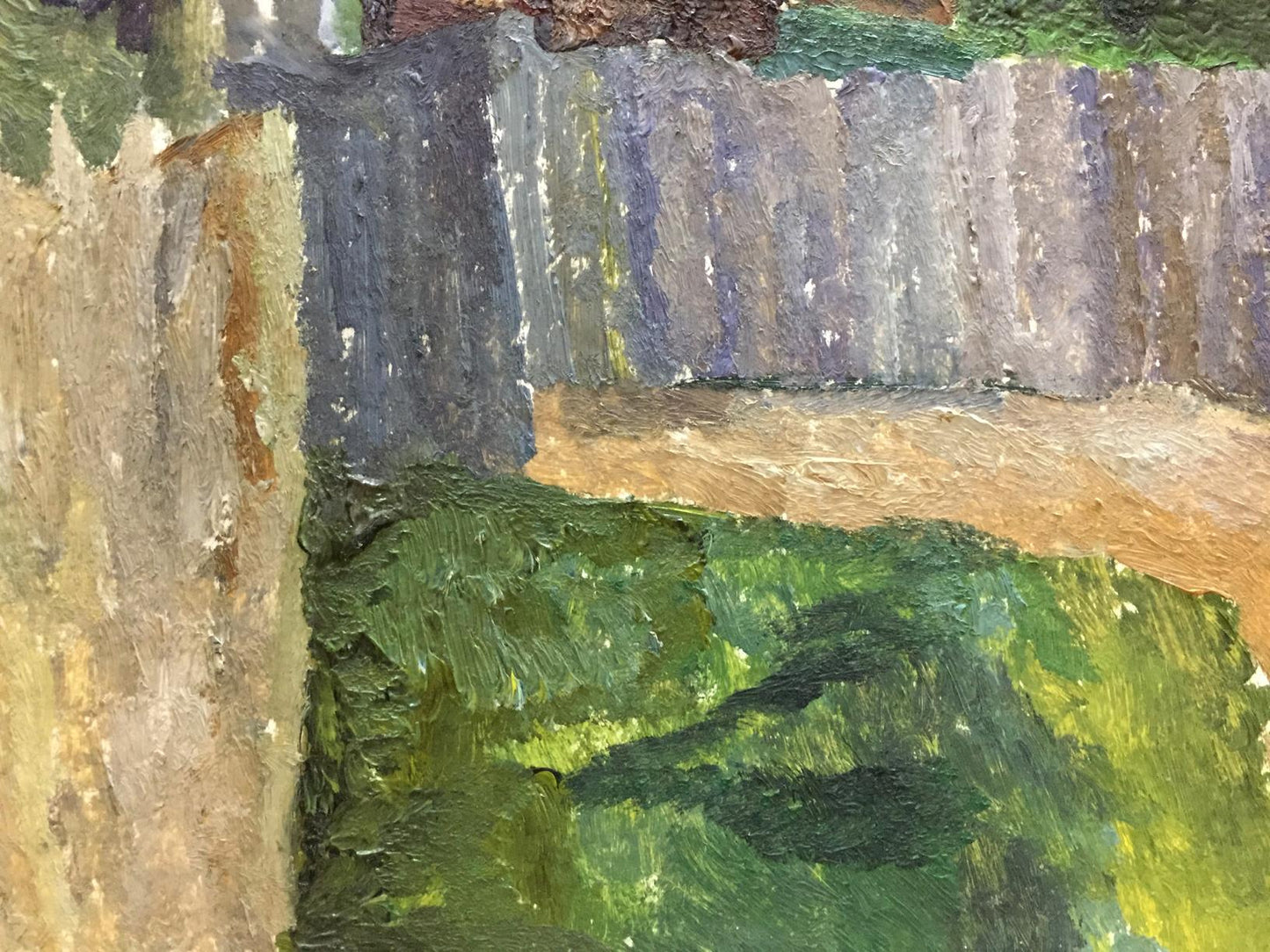 Oil painting Rural landscape Dulfan Lucien Veniaminovich