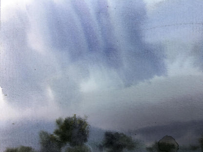 Watercolor painting After a rainy day Viktor Mikhailichenko