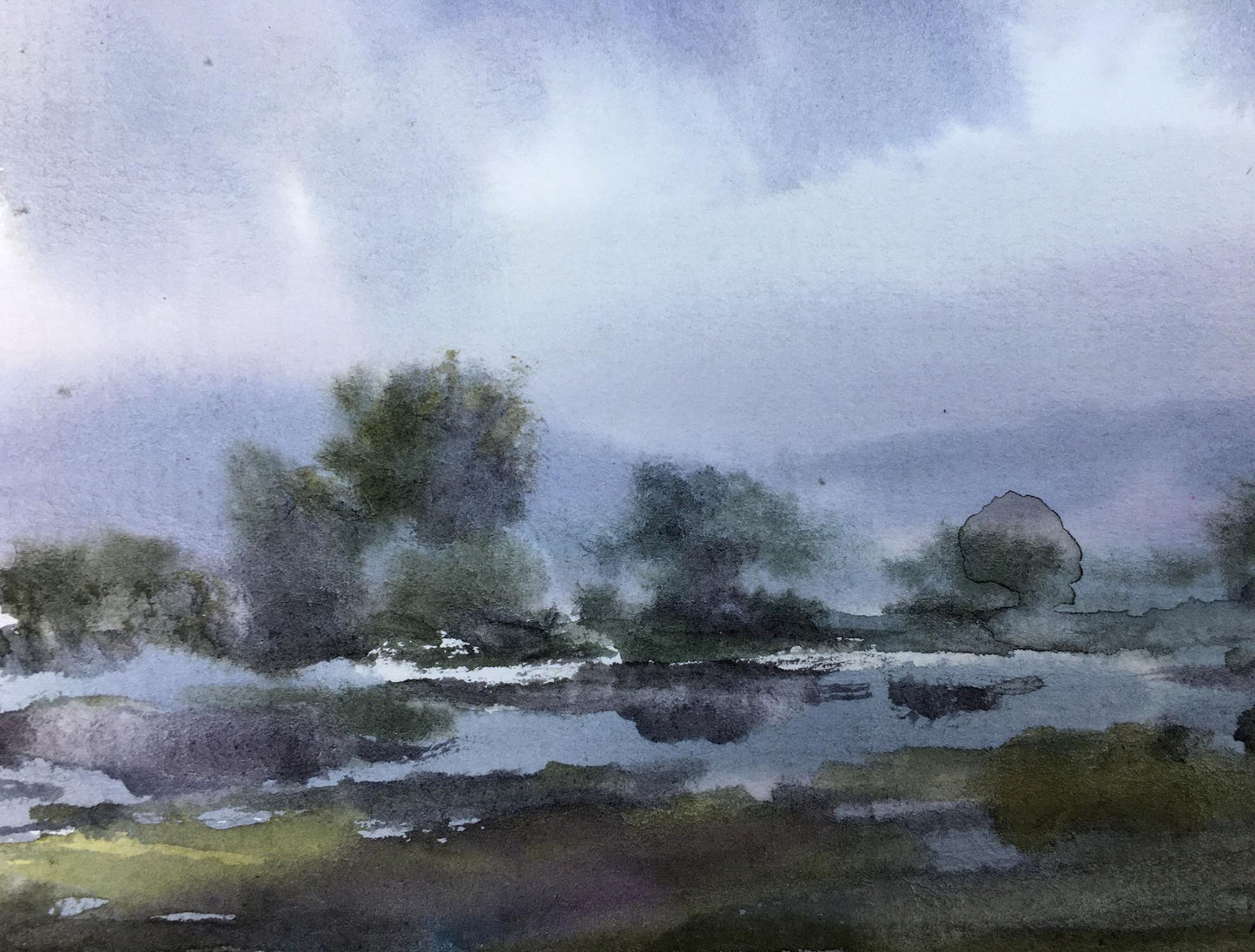 Watercolor painting After a rainy day Viktor Mikhailichenko