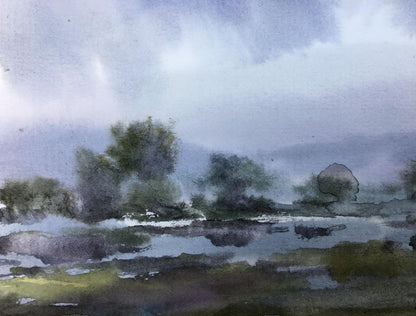 Watercolor painting After a rainy day Viktor Mikhailichenko