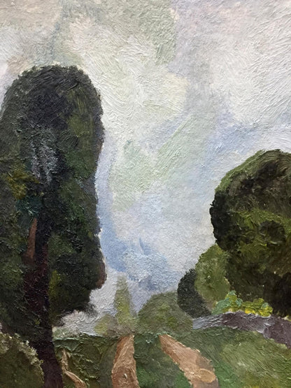 Oil painting Rural landscape Dulfan Lucien Veniaminovich