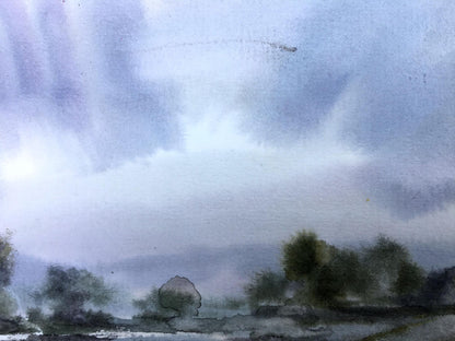 Watercolor painting After a rainy day Viktor Mikhailichenko