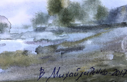 Watercolor painting After a rainy day Viktor Mikhailichenko