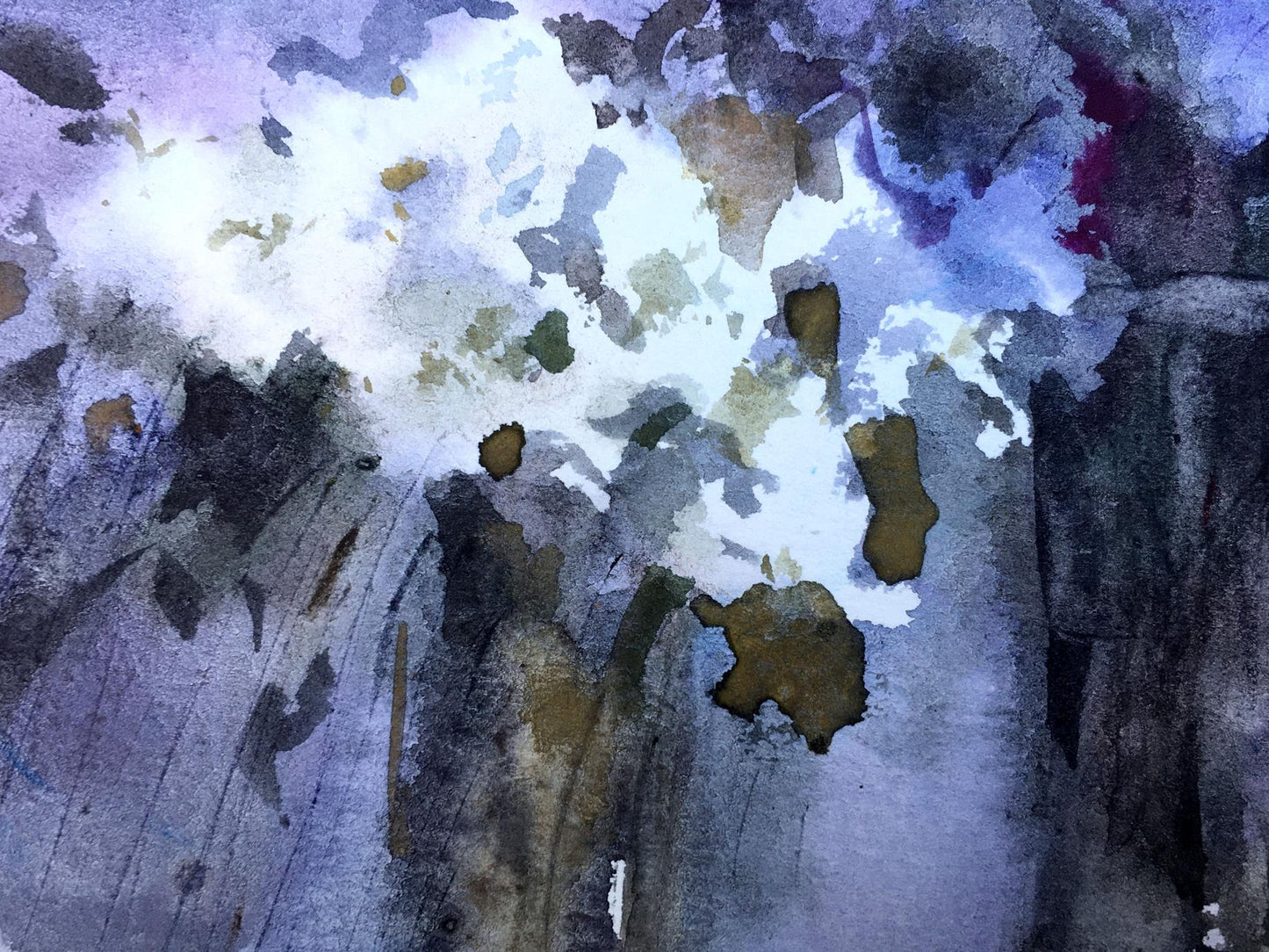 Watercolor painting Lilac and chamomile Viktor Mikhailichenko