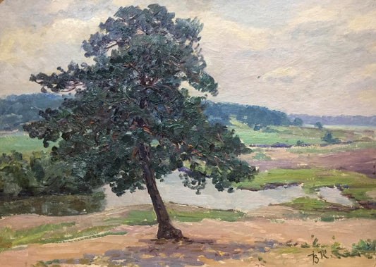 Oil painting Forest outskirts