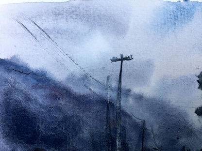 Watercolor painting In the fog Viktor Mikhailichenko