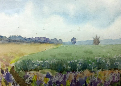 Watercolor painting Fields Tsyupka Ivan Kirillovich