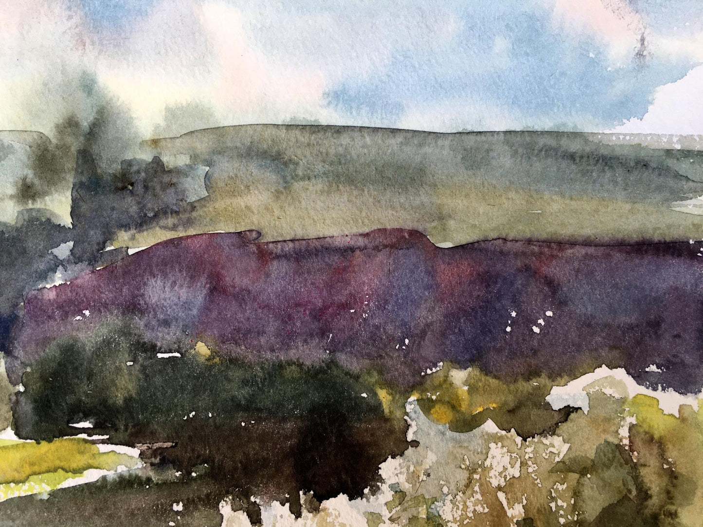 Watercolor painting By the river Viktor Mikhailichenko