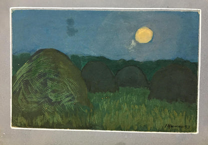 Watercolor painting Night landscape Tsyupka Ivan Kirillovich