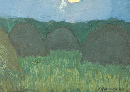 Watercolor painting Night landscape Tsyupka Ivan Kirillovich