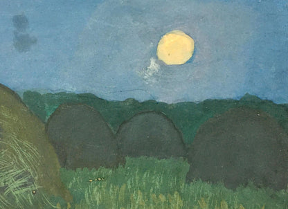 Watercolor painting Night landscape Tsyupka Ivan Kirillovich