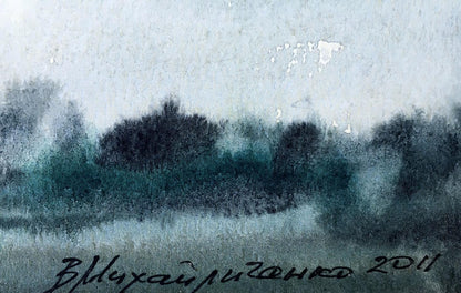 Watercolor painting After a thunderstorm Viktor Mikhailichenko