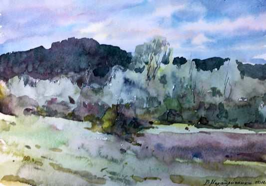 Watercolor painting Spring Viktor Mikhailichenko
