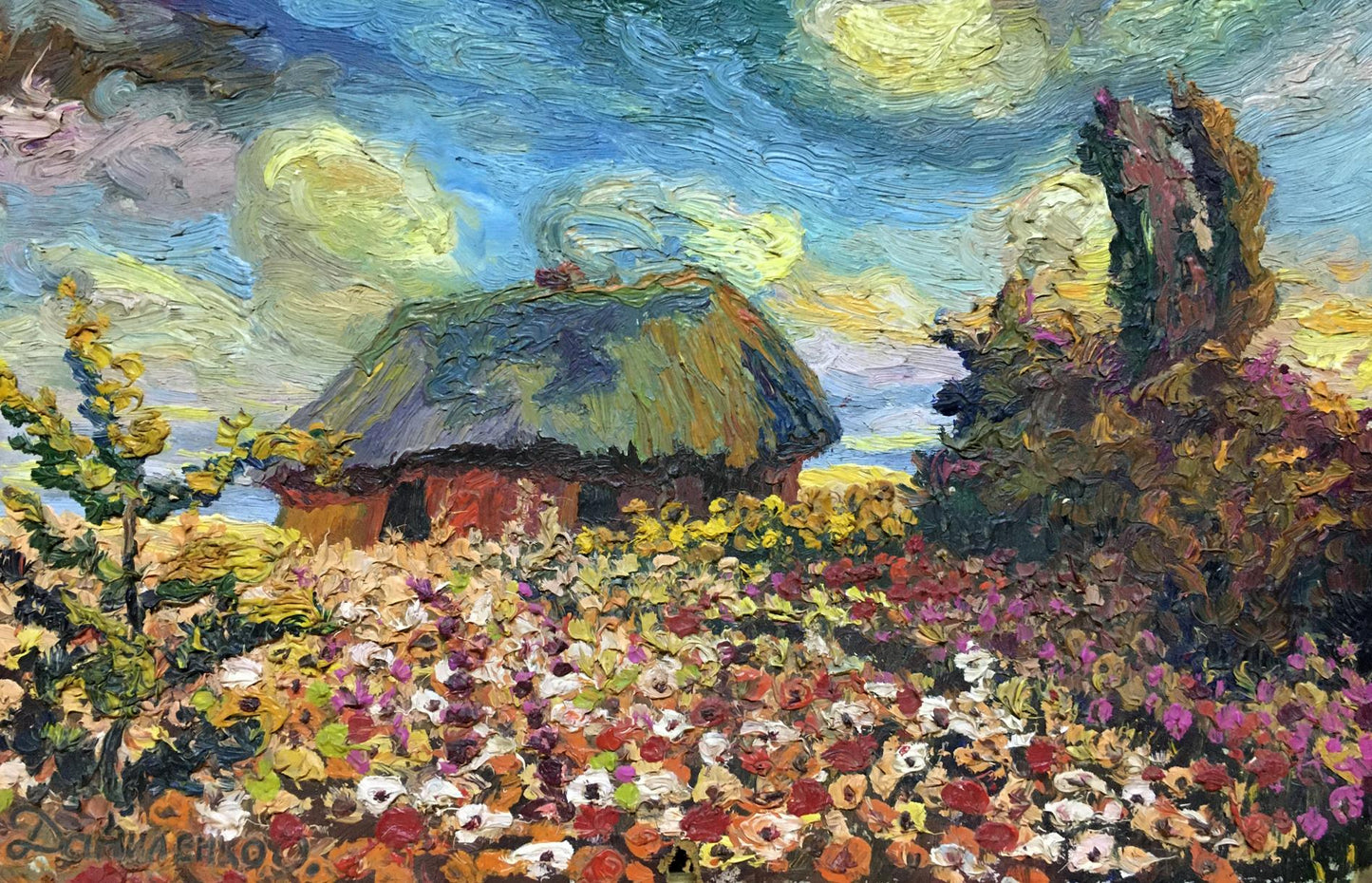 Oil painting Garden landscape Alexander Danilenko