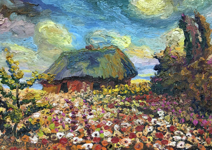 Oil painting Garden landscape Alexander Danilenko