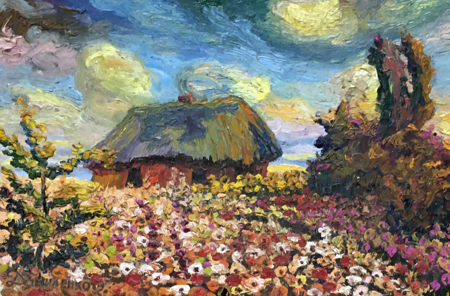 Oil painting Garden landscape Alexander Danilenko