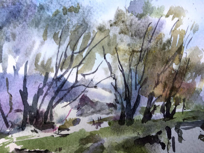 Watercolor painting Freshness after the rain Viktor Mikhailichenko