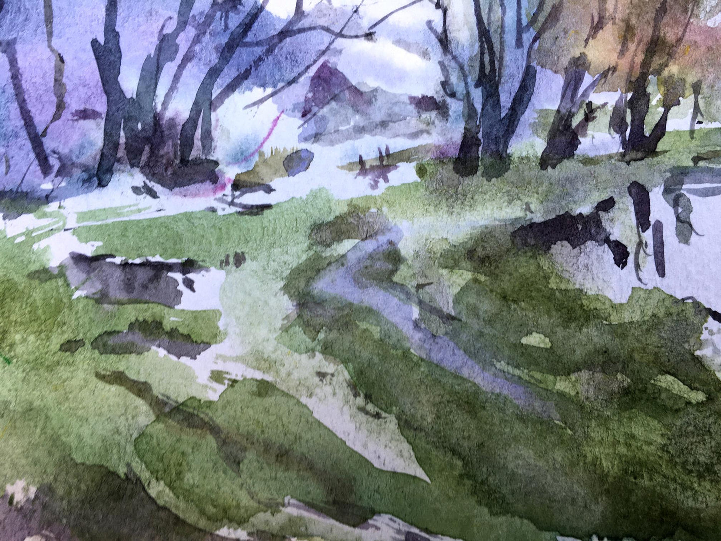 Watercolor painting Freshness after the rain Viktor Mikhailichenko