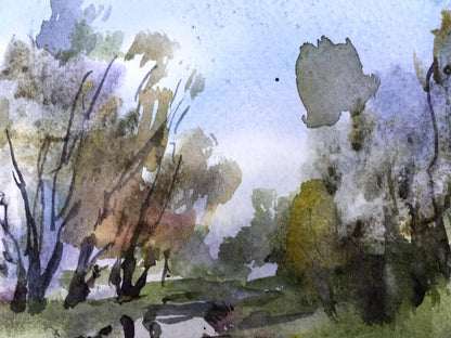 Watercolor painting Freshness after the rain Viktor Mikhailichenko