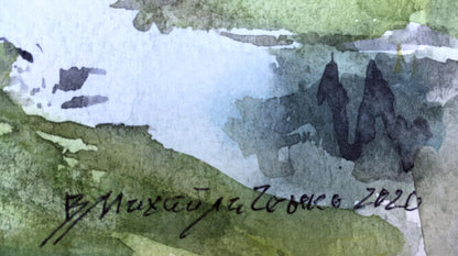 Watercolor painting Freshness after the rain Viktor Mikhailichenko